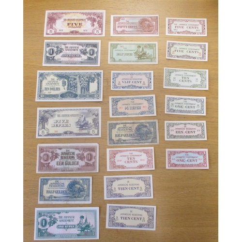 206 - Collection in mixed condition with some better including Burma on India 1 rupee, Japan, Malaya, Neth... 