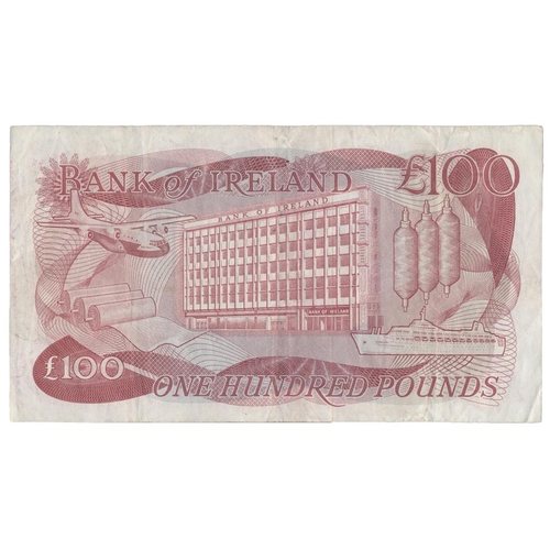 232 - Northern Ireland. Bank of Ireland. A.S.J. O'Neill. £100 A057538 nearly very fine. (BNYB NI.252a) (N)