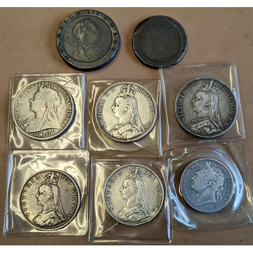 274 - Collection of pre-decimal coinage in mixed condition with some better, with crowns 1891, 1892, 1893,... 