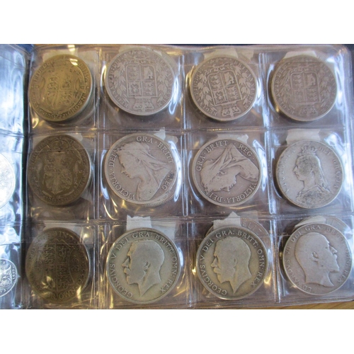 301 - Range of QV-QEII halfcrowns, florins, shillings, sixpence, threepence, etc, in mixed condition. Qty ... 