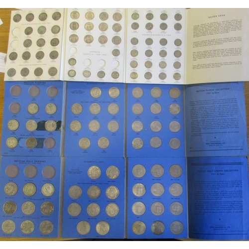 301 - Range of QV-QEII halfcrowns, florins, shillings, sixpence, threepence, etc, in mixed condition. Qty ... 