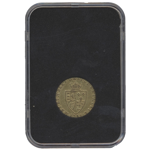 316 - 1787 Spade guinea fine, encased by Coin Portfolio Management in presentation box and with certificat... 