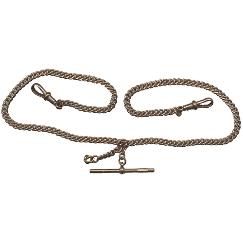 324 - 9ct gold watch chain, weighing 15.9g. (See photo) (Y)