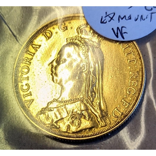 338 - Investment Gold Lot - Documents Required. 1887 £2 very fine. (Y)