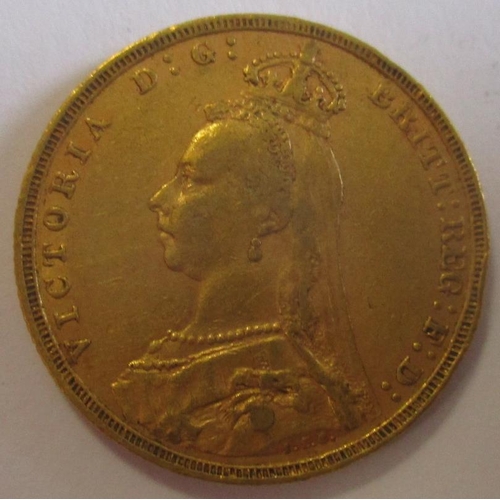 347 - Investment Gold Lot - documents required. 1892 sovereign fine. (Y)