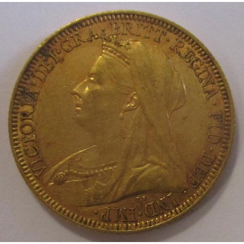 356 - Investment Gold Lot - documents required. 1894M sovereign fine. (Y)