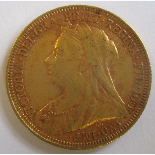 360 - Investment Gold Lot - documents required. 1895S sovereign fine. (Y)