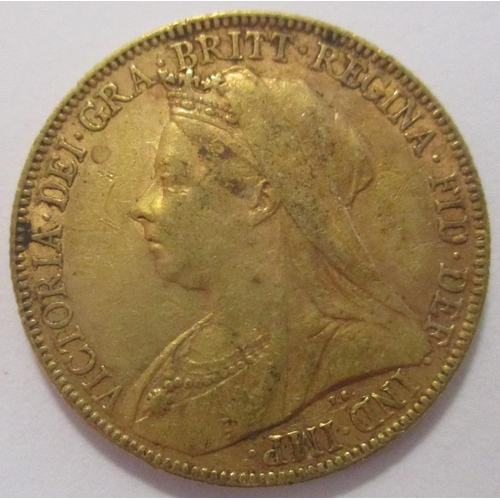 363 - Investment Gold Lot - documents required. 1896 sovereign fine. (Y)