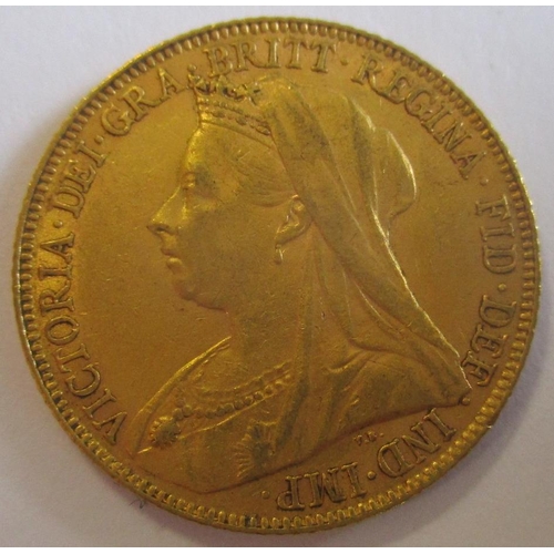 375 - Investment Gold Lot - documents required. 1899 sovereign fine. (Y)