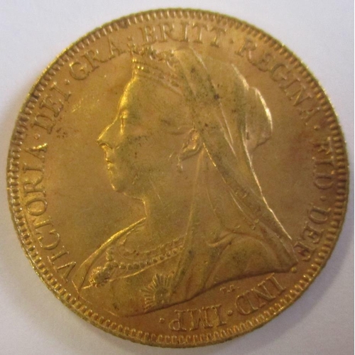 381 - Investment Gold Lot - documents required. 1899 sovereign fine. (Y)