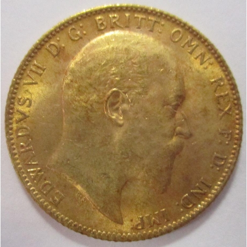 395 - Investment Gold Lot - documents required. 1902 sovereign fine. (Y)