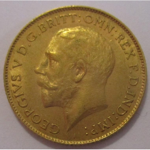 414 - Investment Gold Lot - documents required. 1914 half sovereign fine. (Y)