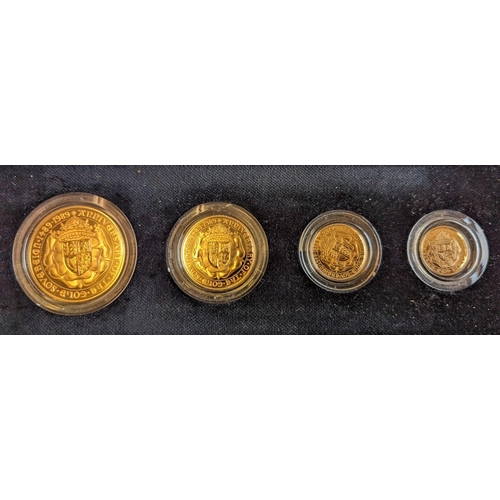 441 - Investment Gold Lot - Documents Required. 1989 Gold proof boxed sovereign collection of 4, 500th ann... 