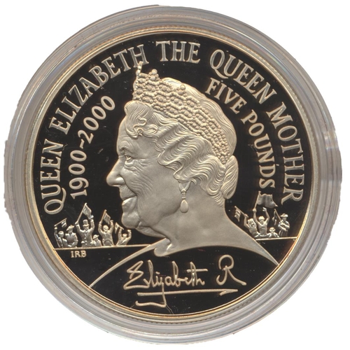 465 - Investment Gold Lot - Documents Required. 2000 £5 The Queen Mother Centenary Year gold proof boxed F... 