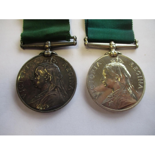 47 - QV Volunteer Long Service Medals to:
1. 273 Pte Henry Johnson 1st V.B. Leicestershire Regt extremely... 