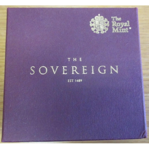 501 - Investment Gold Lot - documents required. 2017 piedfort sovereign boxed proof FDC. (Y)