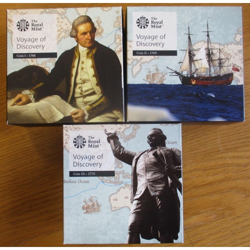 507 - Investment Gold Lot - documents required. Captain James Cook's Voyages of Discovery gold proof £2 ca... 