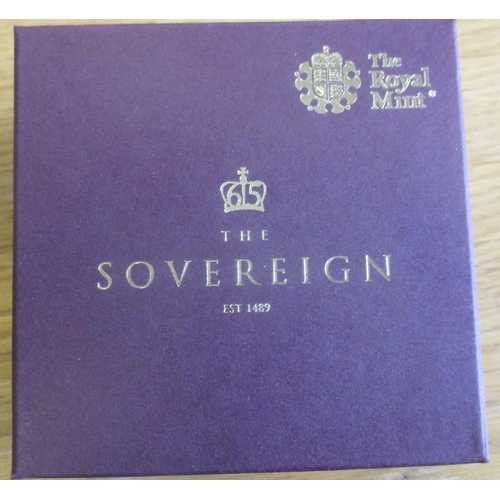 517 - Investment Gold Lot - documents required. 2018 piedfort sovereign boxed proof FDC. (Y)