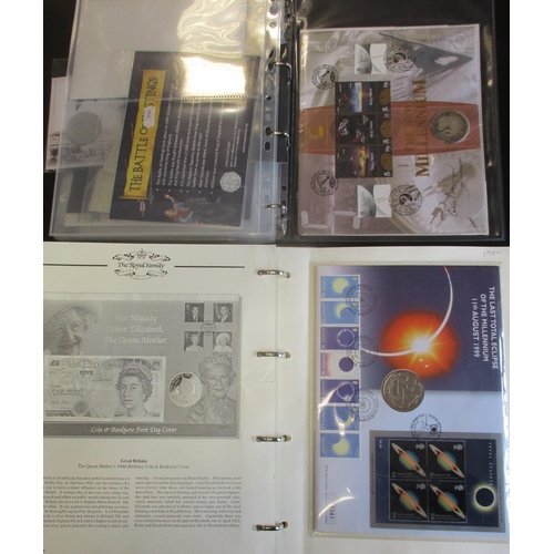 683 - Collection of 1990s-2010s uncirculated coin covers in 6 albums, several duplicates, with ranges of £... 