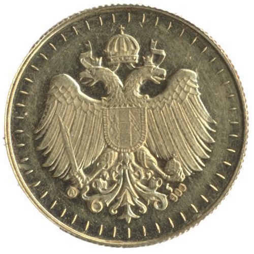 691 - Austria. Un-dated Elisabeth Kaiserin Von Osterreich 20mm gold commemorative weight 3.49g, extremely ... 