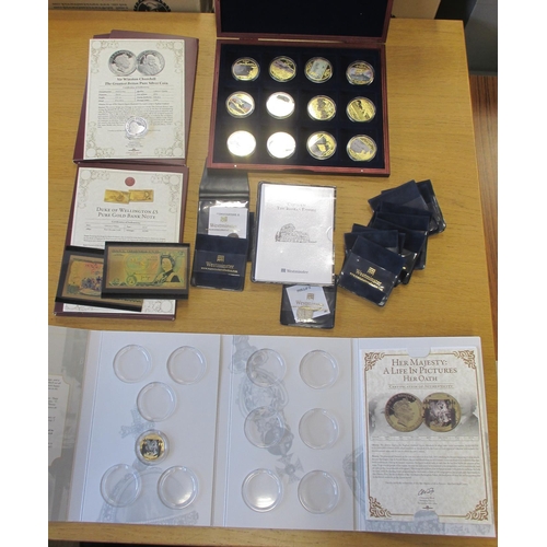 694 - Collection including proof cased sets FDC with Gibraltar 2019 silver sovereign set of 5, Gibraltar 2... 