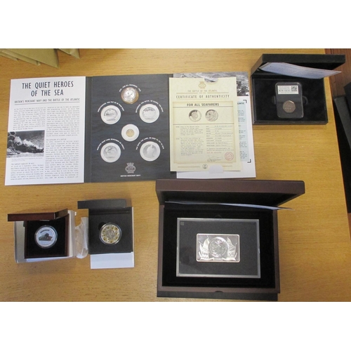 697 - Collection including silver proofs FDC Solomon Is 2015 50c Landmarks of the world set of 10 (2), sil... 