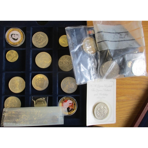 706 - Collection of various GB, world coins and commemoratives, includes Kings & Queens of England 24ct 11... 