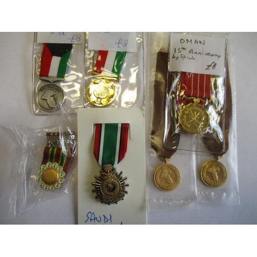 99 - Gulf States medal range with full size (8) including Saudi Arabia Combat Medal, Italy Gulf War Medal... 