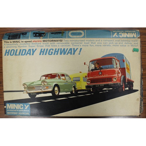 168 - Minic Motorways. Boxed sets collection including Holiday Highway No M1518, Public Transport No M/151... 