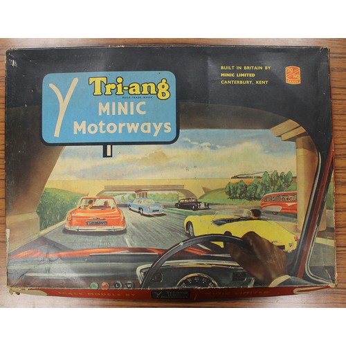 168 - Minic Motorways. Boxed sets collection including Holiday Highway No M1518, Public Transport No M/151... 