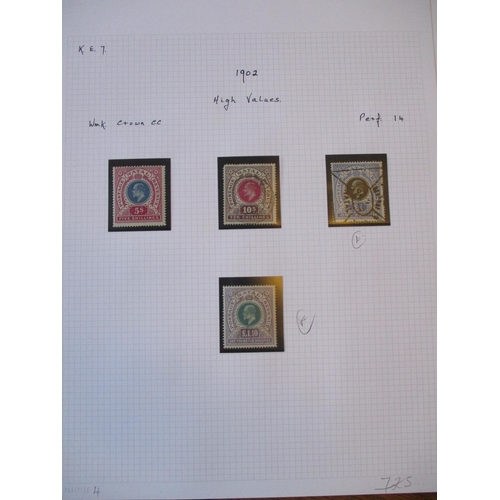 139 - Natal. M/U coln on leaves with range of Chalon heads, 1867 1/- FU, 1870 1/- FU, 1870 1/- og, 1874-99... 