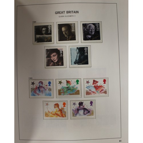 292 - QV-QEII M/U coln in 2 Lindner albums and SG Davo, QV used coln incl 1840 1d black x9 (x7 singles plu... 