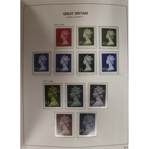 292 - QV-QEII M/U coln in 2 Lindner albums and SG Davo, QV used coln incl 1840 1d black x9 (x7 singles plu... 