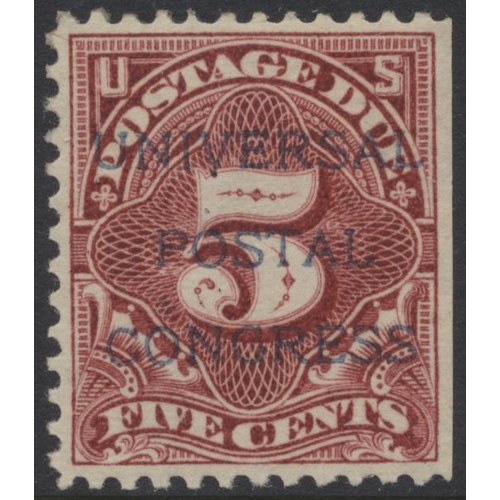 102 - UPU. The very rare 1897 USA p.due set of 7, each ovpt 