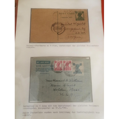 136 - India. Early to middle-period mixed condition accum used covers, cards, postal stationery, fairly ti... 