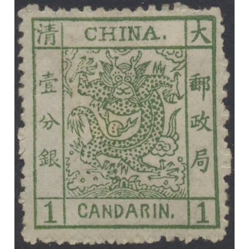 165 - China. Excellent collection of the first issues on leaves with 1878-83 various shades and paper, Lar... 