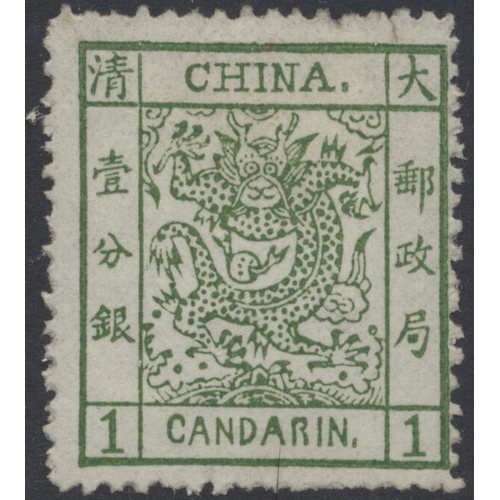 165 - China. Excellent collection of the first issues on leaves with 1878-83 various shades and paper, Lar... 