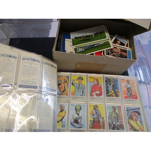 248 - Estate lot clear-out accum, mostly QE, in 2 tubs and two boxes, with various albums and loose new is... 