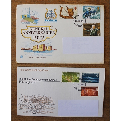 297 - Coln of modern GB and CI FDC's in albums and loose, viewing recommended. Great for sorting. (7B)