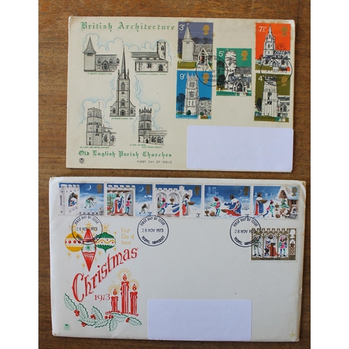 297 - Coln of modern GB and CI FDC's in albums and loose, viewing recommended. Great for sorting. (7B)