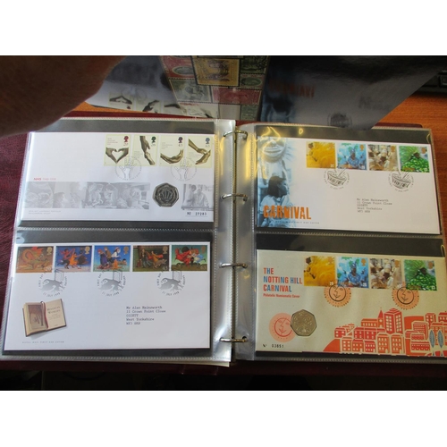 304 - FDCs in 3 albums from 1997-2002 with typed addresses also a range of PNC and a small range of world ... 