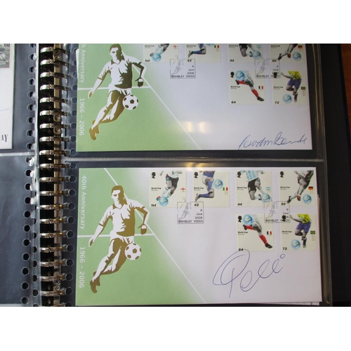 91 - Sports. Sports stars in 6 Benham signed covers albums, incl signatures by footballers Geoff Hurst, G... 