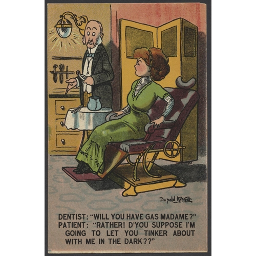 126 - Comic. Misc, coln of general comic cards with artists noted incl. G.E. Shepheard, Lawson Wood, Ellan... 