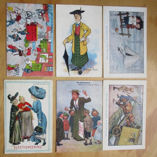 154 - Suffragette. Comic coln. incl. set of 6 artist Ernest Ibbetson. American pub. Suffragette series (3)... 