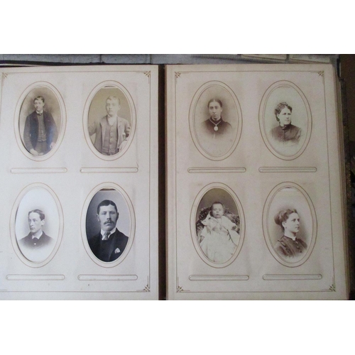 159 - Ephemera. Coln. of carte de visite, some in original albums and some in modern binders. Large size s... 