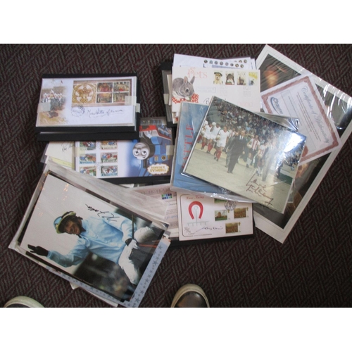 168 - Ephemera. Estate clear-out of autographed material incl. covers, photographs etc. covering various s... 