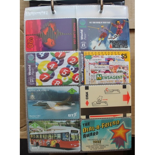 174 - Misc. collectables. Accum. of worldwide phone cards in 5 plastic tubs filed in albums covering a div... 