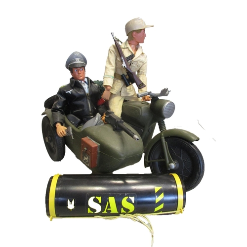 189 - Palitoy. Action Man unboxed range with Scorpion Tank with 2 R.T.R. dressed figures, Motor Cycle and ... 