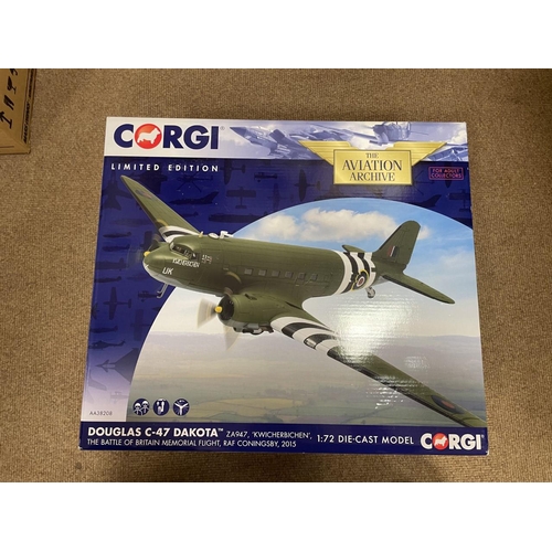 294 - Corgi AA. Collection with 1/72 Douglas C-47 Dakota No AA38208, Vickers Wellington MK No AA34811 and ... 