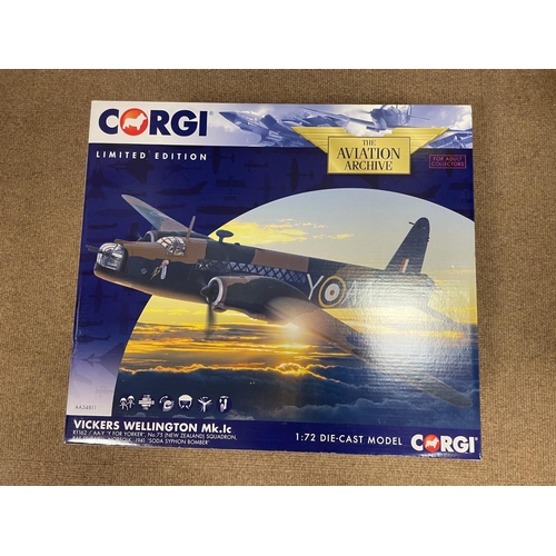 294 - Corgi AA. Collection with 1/72 Douglas C-47 Dakota No AA38208, Vickers Wellington MK No AA34811 and ... 